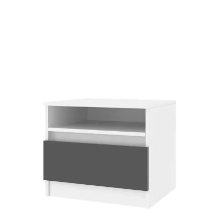 Тумба прикроватная Парус, белый/Графит 