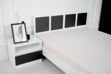 Тумба прикроватная Парус, белый/Графит 