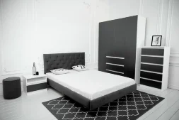 Тумба прикроватная Парус, белый/Графит