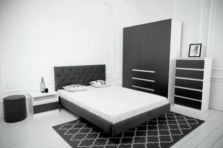 Тумба прикроватная Парус, белый/Графит 