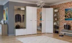 Пенал 500 Италия, Сонома/белый глянец