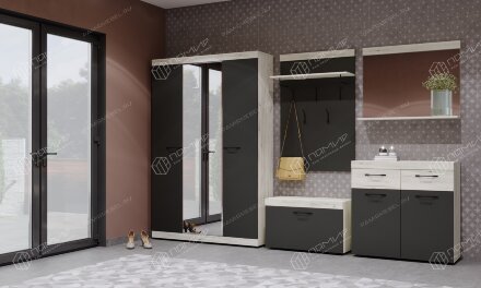 Тумба Соната ТС-900, Крафт белый - Антрацит 