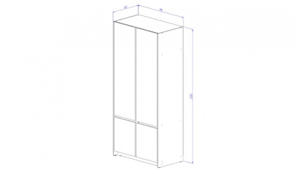 Шкаф ШК-01 Бостон, Анкор светлый 
