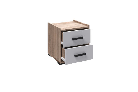 Тумба прикроватная Соната, Дуб сонома/Белый  