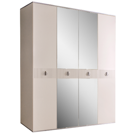 Шкаф 4 двери РМШ1/4(s) (с зеркалами) Rimini Solo 