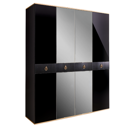 Шкаф 4 двери РМШ1/4(s) (с зеркалами) Rimini Solo 