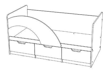 Кровать Юниор-3, бриз 