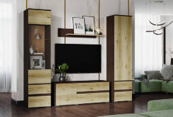 Полка навесная Плейона, венге/дуб делано