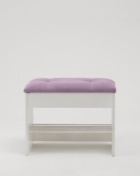 Тумба для обуви Лина, белый / синий