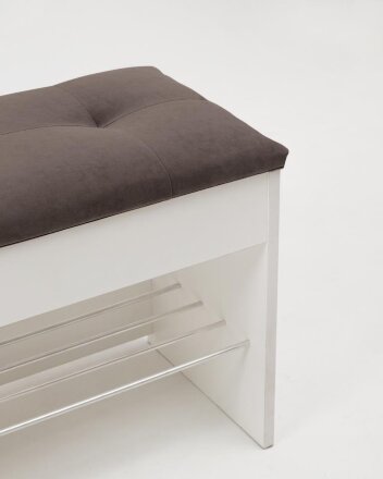 Тумба для обуви Лина, белый / синий 