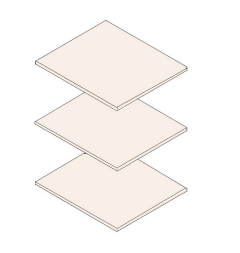 Комплект полок Нора, Персидский жемчуг/Вереск Ромено