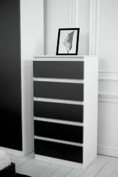 Комод 600 Парус, белый/Графит