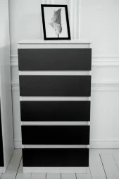 Комод 600 Парус, белый/Графит