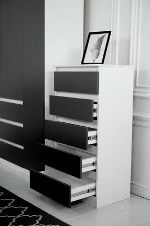 Комод 600 Парус, белый/Графит 