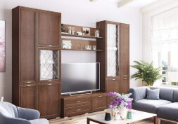 Пенал с витриной Ливорно ЛШ-4, орех донской