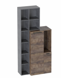 Стеллаж+тумба 2 двери Глазго