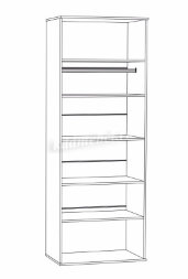 Шкаф 2-х створчатый Бьянка, Сонома / Белый глянец