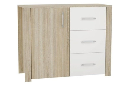 Комод №2 с дверью Сопрано, Сонома/Белый 