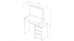 Туалетный столик Бостон, дуб Вотан
