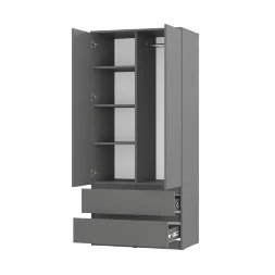 Шкаф 2-х створчатый Симпл, Графит