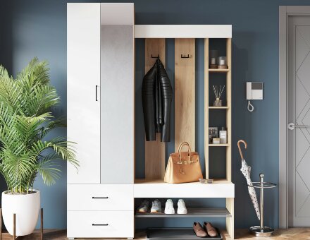 Прихожая Домино, белый 