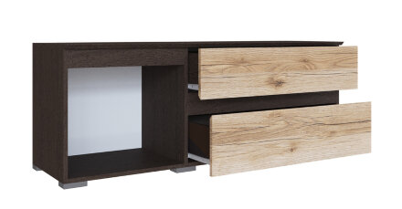 Тумба ТВ малая Плейона, венге/дуб делано 