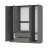 Шкаф 4-х створчатый Симпл, Графит 