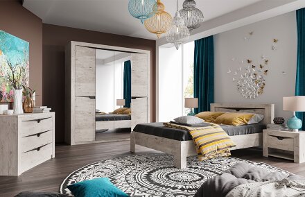 Спальня модульная Соренто, дуб Бонифаций 