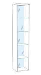Пенал-витрина Ливорно ЛШ-7, орех донской