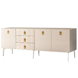 Комод (для гостиной) 2.1 БМКМ-5(Fa) (3 двери лак) Bogemia Farfalle