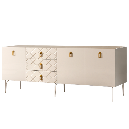 Комод (для гостиной) 2.1 БМКМ-5(Fa) (3 двери лак) Bogemia Farfalle 