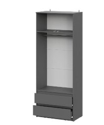 Шкаф двухстворчатый с ящиками Денвер, графит