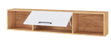 Полка навесная 1450 Квартет-13, Дуб крафт золотой/Белый 