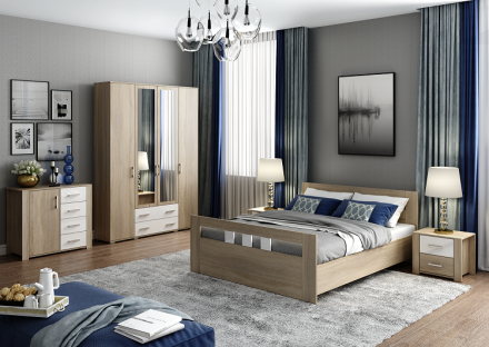 Стол макияжный Сопрано, Сонома/Белый 