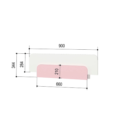 Бортик защитный Зефир, розовый 