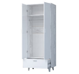 Шкаф с 2 дверями и 1 ящиком на ножках Шк-1 ЭГО 