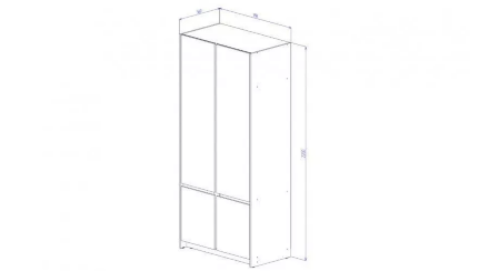 Шкаф ШК-01 Бостон, дуб Вотан 