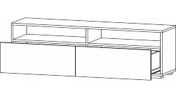 Тумба ТВ-01 Даллас, Цемент темный/дуб вотан