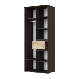 Шкаф 2-х створчатый Плейона, венге/дуб делано