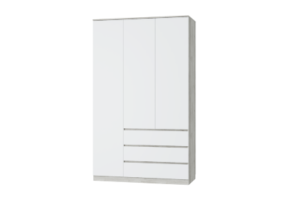 Шкаф для одежды 3 двери и 3 ящика Лори  