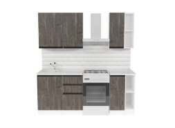 Кухонный гарнитур Ноктюрн медиум, 140 см