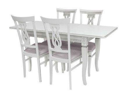 Стул Юта Белый/Атина серебро 