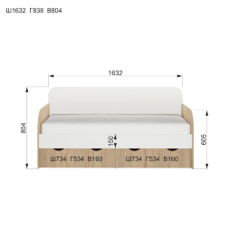 Кровать-тахта 1,6  Кот