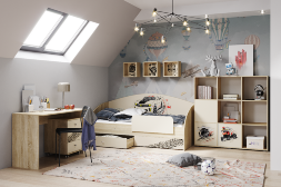 Модульная детская Форсаж, сонома 4