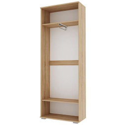 Шкаф 2-х дверный Италия, Сонома/белый глянец