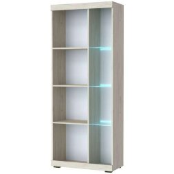 Шкаф-витрина ШВС-800 Соната, Крафт белый - Антрацит