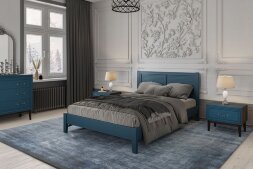 Кровать из массива Грация-3, сапфировый