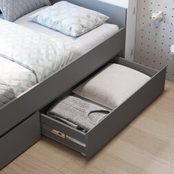 Кровать двуспальная Симпл, Графит