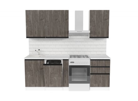 Кухонный гарнитур Ноктюрн стандарт, 160 см 