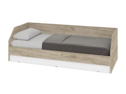 Кровать 800 Оливия, Серый дуб/Белый